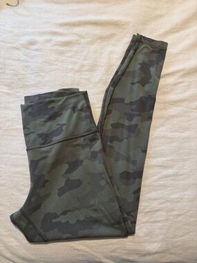 lululemon athletica Olive Green Camo High-Waist Leggings